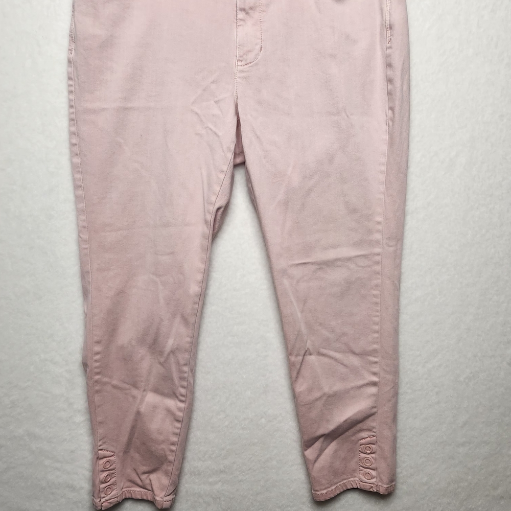 J Jills Denim Authentic Fit Slim Ankle Women's Size 12p Pastel Pink